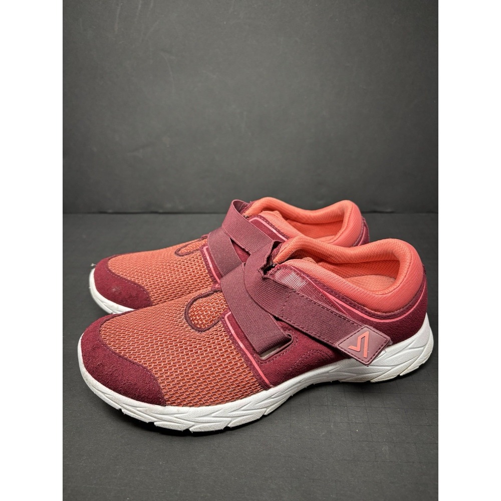 Vionic Brisk Ema Orthotic‎ Support Red Athletic Sneakers Merlot Strap Size 7
